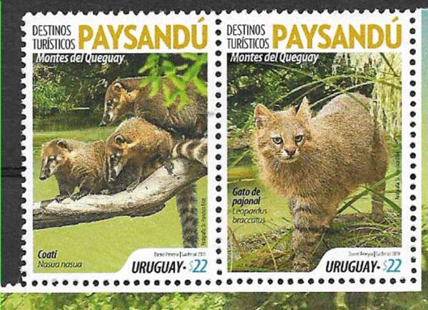 URUGUAY 2019 FAUNA,WILD ANIMALS ,PAYSANDU TOURISTIC REGION,PAIR, MNH
