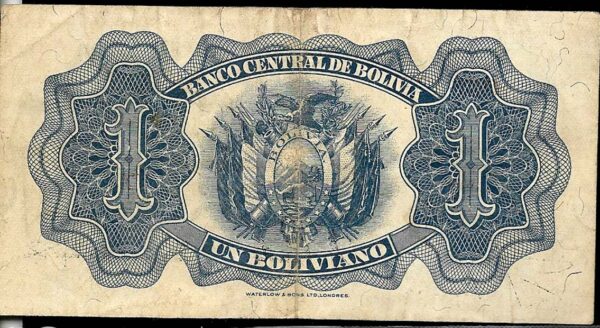 #B29 BOLIVIA 1 BOLIVIANO AÑO 1928 XF - Imagen 2