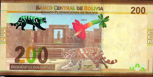 #B57 BOLIVIA 200 BOLIVIANOS AÑO 2019 UNC - Imagen 2