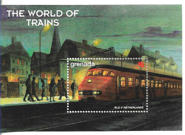 #20203 GRENADA 1999 TRANSPORT TRAINS LOCOMOTIVES S/SHEET YV BL 314 MNH ...