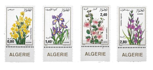 #60018 ALGERIA 1986 FLORA FLOWERS YV 882-5 MNH - ESTAMPILLAS MONEDAS ...