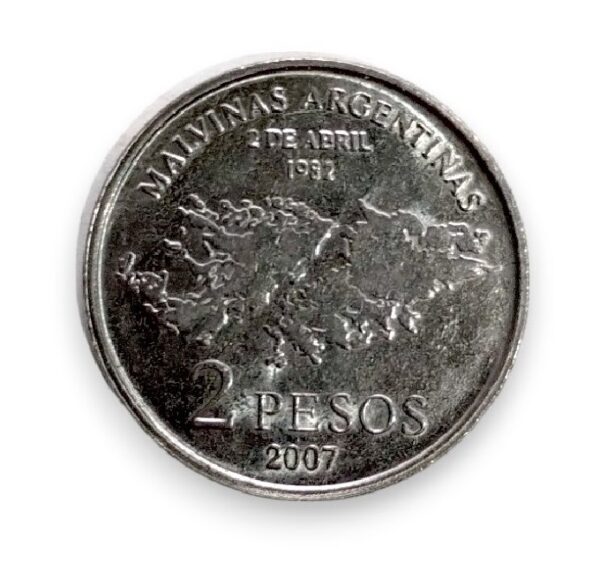 ARGENTINA 2 PESOS 2007 Malvinas Islands War, 25th Anniversary - Imagen 2