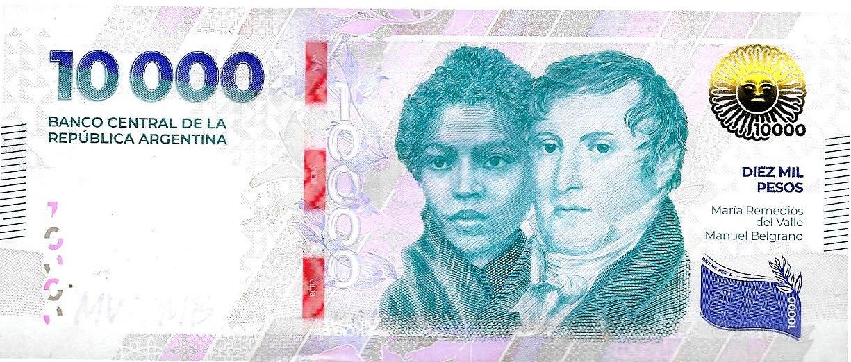 ARGENTINA 10000 PESOS YEAR 2024 NEW!! UNC - Imagen 2