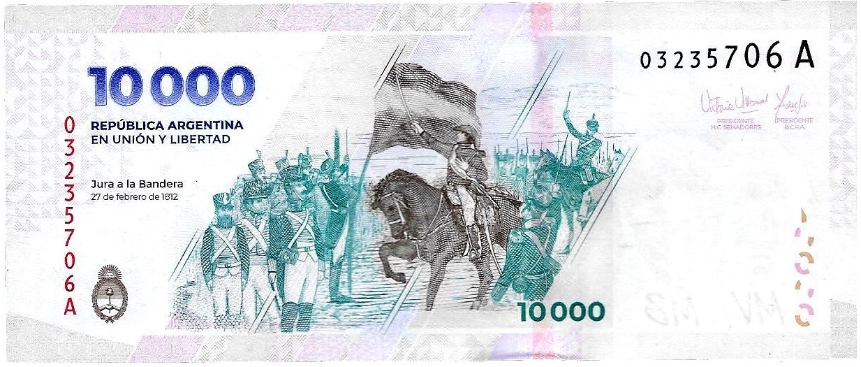 ARGENTINA 10000 PESOS YEAR 2024 NEW!! UNC - Imagen 3