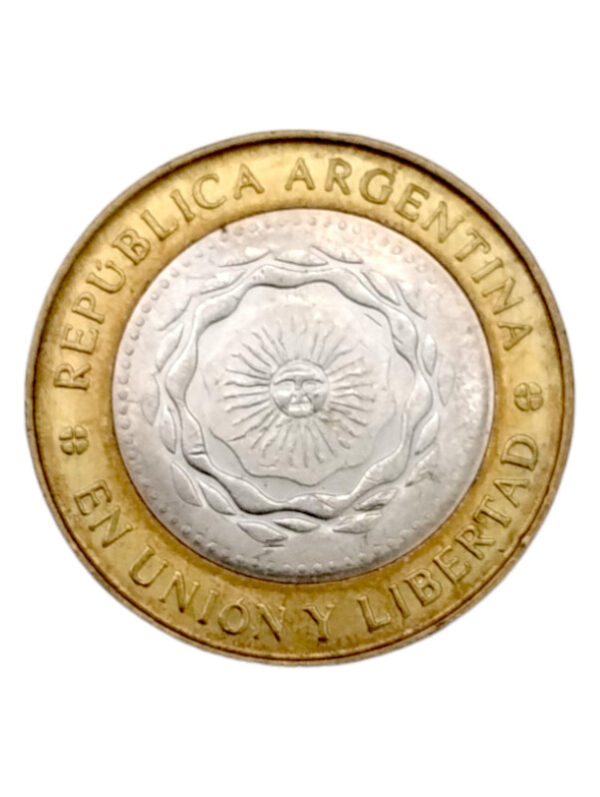 ARGENTINA 2 PESOS 2010 BIMETALLIC 1810 Revolution, 200th Anniversary - Imagen 2