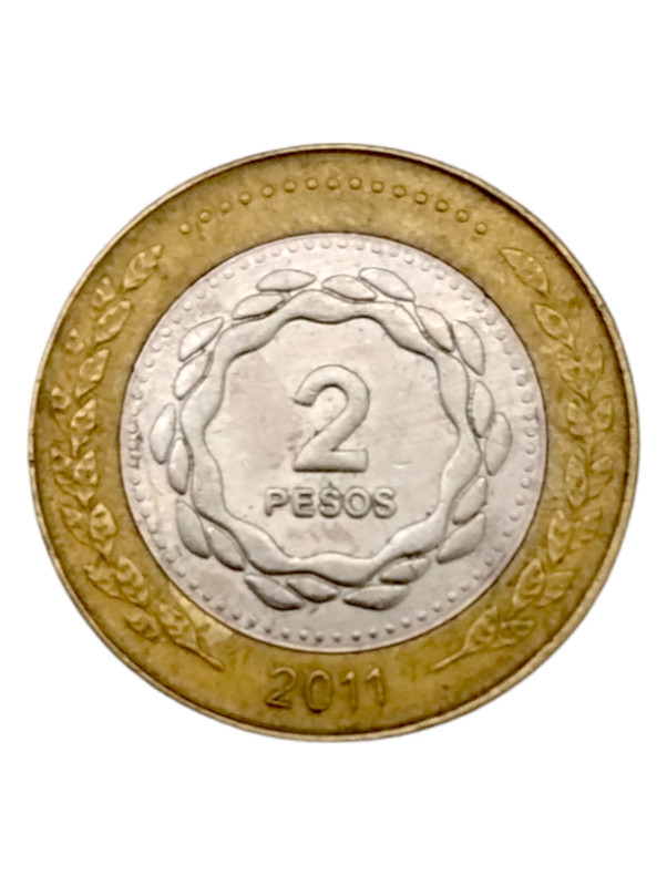 ARGENTINA 2 PESOS 2011 BIMETALLIC 1810 Revolution, 200th Anniversary
