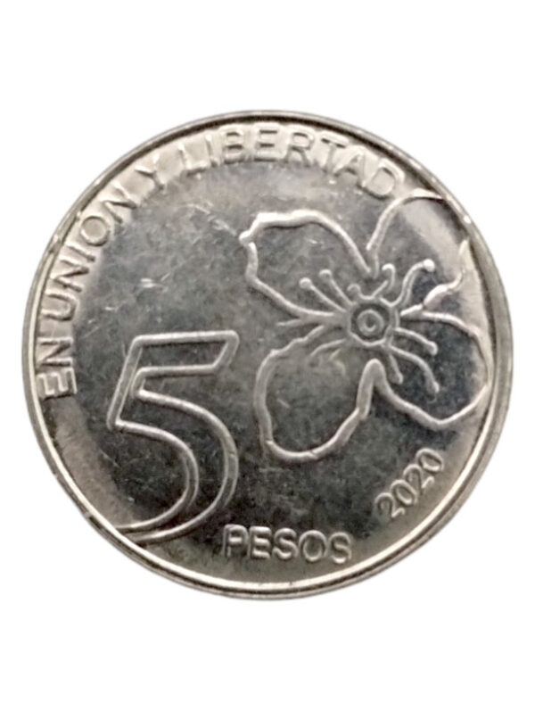 ARGENTINA 5 PESOS ARRAYAN 2017 2020 LOTE 2 MONEDAS - Imagen 2