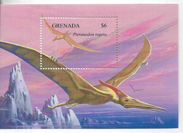 GRENADA GRANADINAS 1994 FAUNA DINOSAURIOS YV BL 354 MNH - Imagen 3