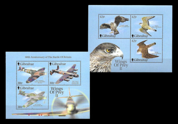 #27026 GIBRALTAR 2000 AVIACIÓN AVES FUERZA AÉREA WINGS OF PREY II S/S BL 42-3 NUEVO - Imagen 2