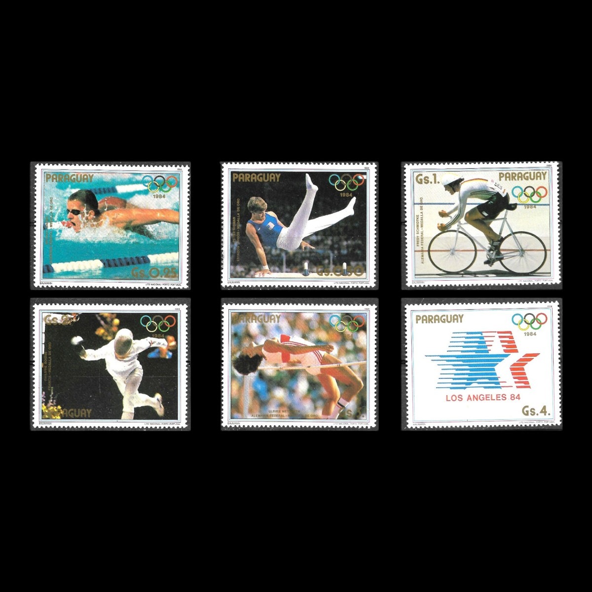 PARAGUAY 1985 SPORTS OLYMPIC GAMES VERANO 1984 LOS ANGELES YV 2137-42 MNH - Imagen 2